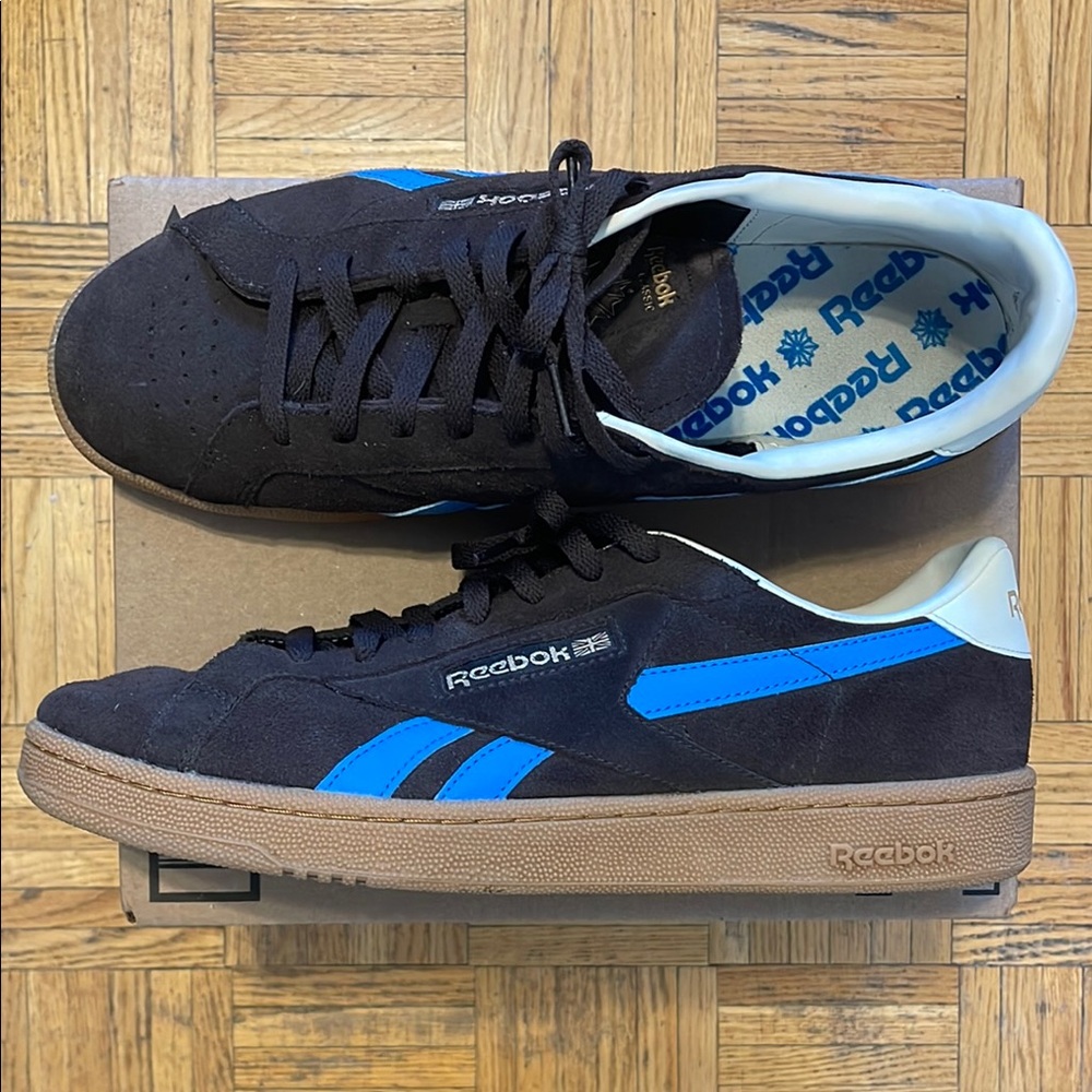 Reebok Men’s Club C Grounds UK Sneakers Size 13 In Brown/Blue/Gum
